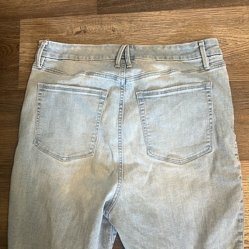 Good American Good Waist High Rise Skinny Distressed  Cropped Jeans 16 - Picture 6 of 12